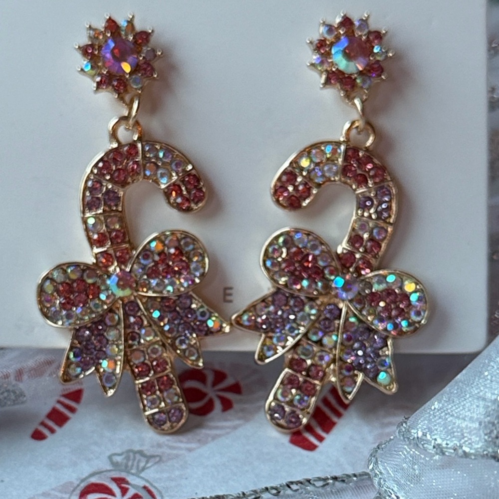 Sparkling Candy Cane Earrings